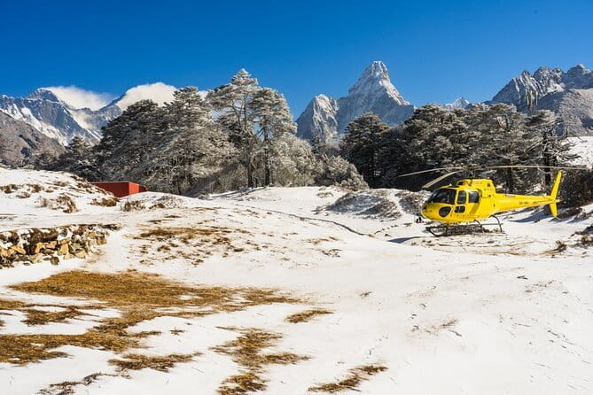 Everest Base Camp helicopter tour with landing - A 5:30 a.m. pickup and a helicopter day that runs on weather