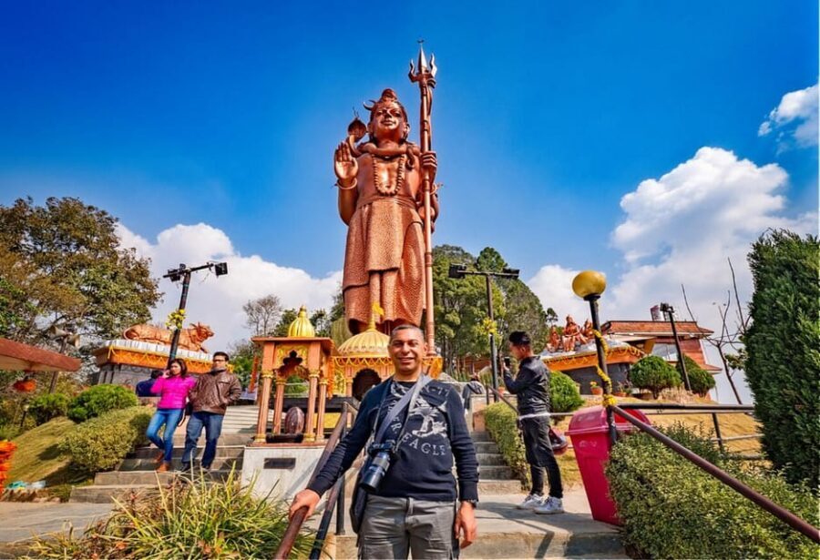 Kathmandu: Nagarkot, Bhaktapur, Doleswor & Sanga Statue Tour - Sanga Mahadev and the Kailashnath Shiva Statue: A Massive Landmark With Quiet Space