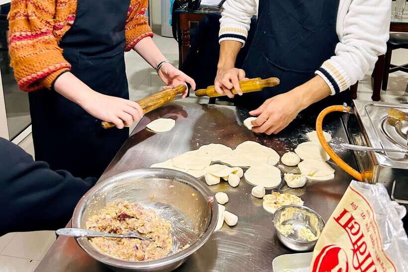 Kathmandu: Traditional Momo Making Class & Pickup - Cooking the dough and filling: the “real” work is guided